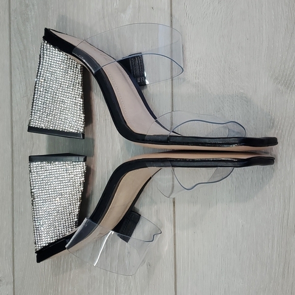 NEW SCHUTZ Womens Arielle Rhinestone Heels Sandals Shoes sz 7B - Picture 9 of 15